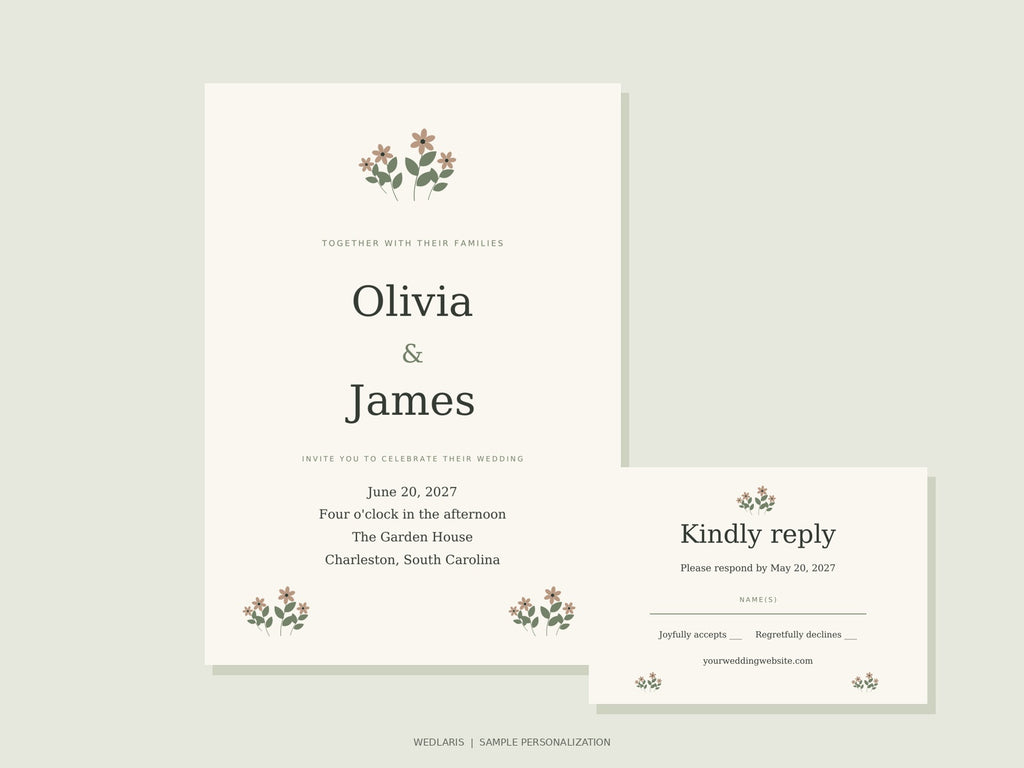 Wedlaris Signature Wildflower — Editable Canva Wedding Suite