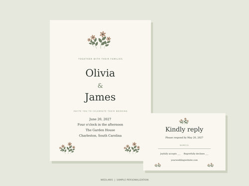 Wedlaris Signature Wildflower — Editable Canva Wedding Suite