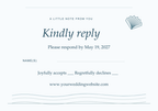 Coastal Blue Wedding Invitation + RSVP | Editable Canva Templates