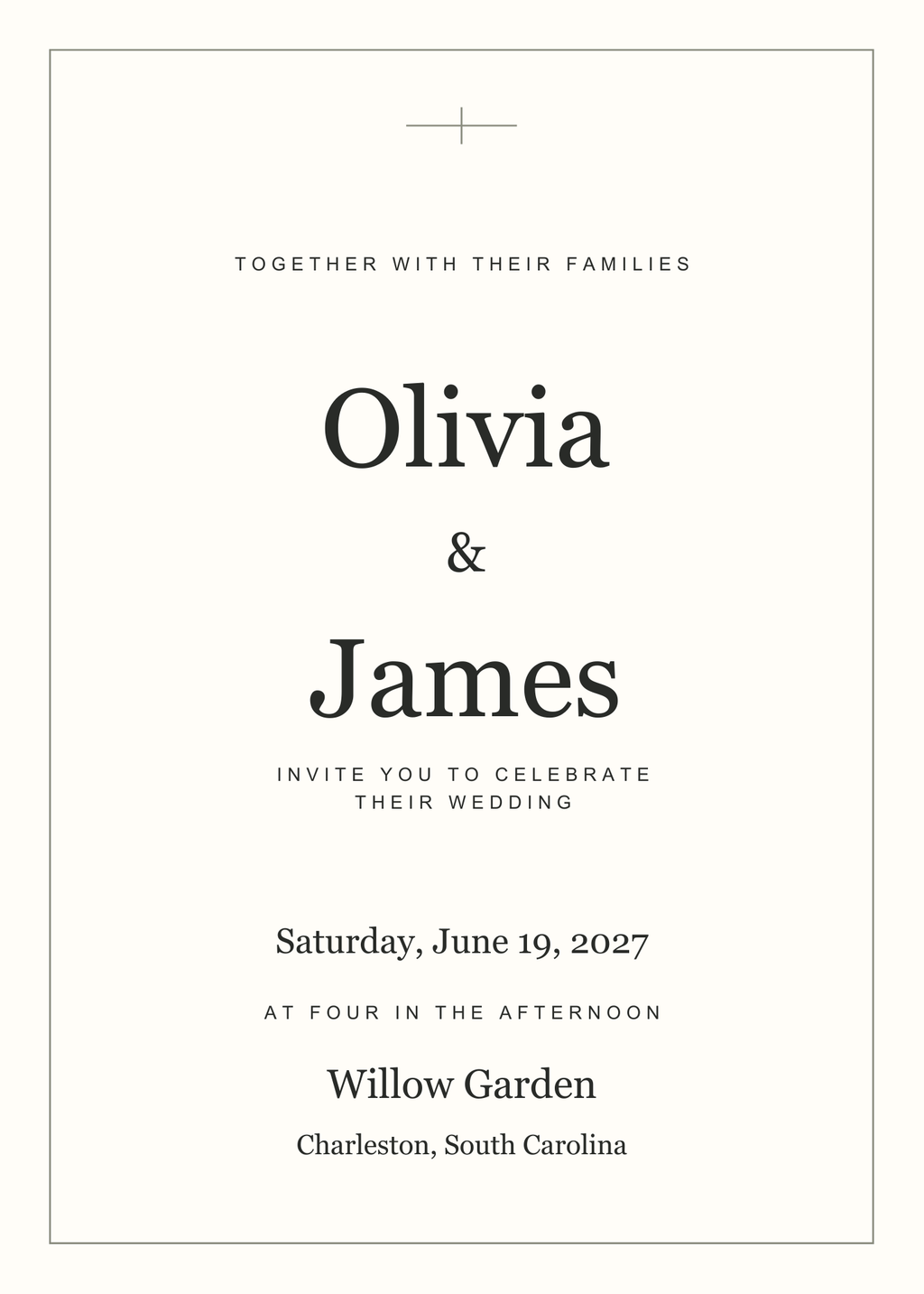 Modern Minimal Wedding Invitation + RSVP | Editable Canva Templates