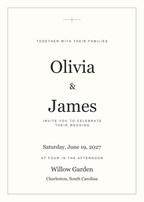 Modern Minimal Wedding Invitation + RSVP | Editable Canva Templates