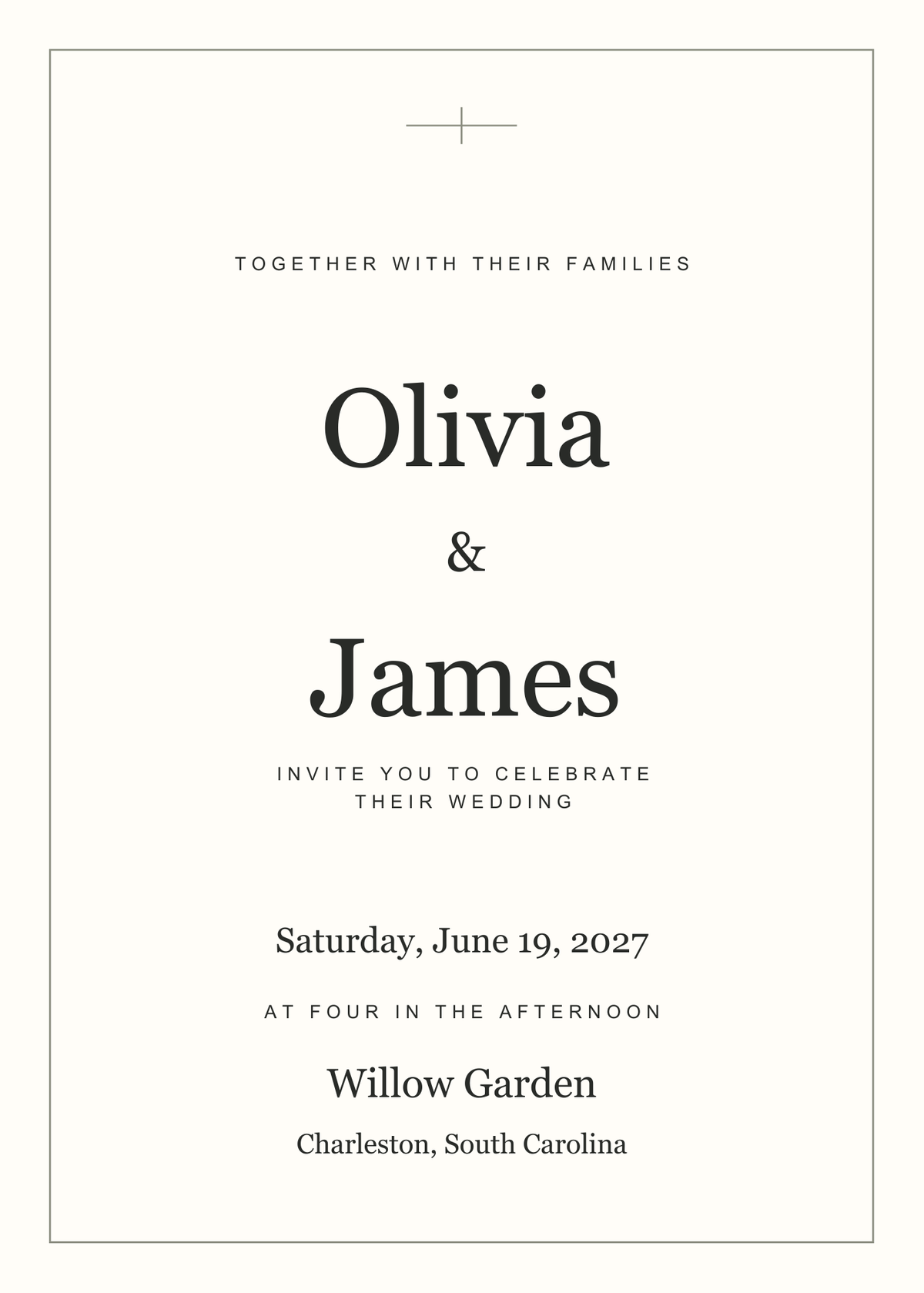 Modern Minimal Wedding Invitation + RSVP | Editable Canva Templates