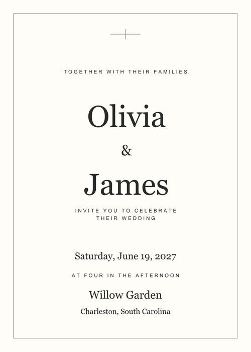 Modern Minimal Wedding Invitation + RSVP | Editable Canva Templates