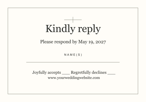 Modern Minimal Wedding Invitation + RSVP | Editable Canva Templates